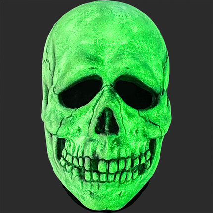 Front view of Skull Mask (glowing)