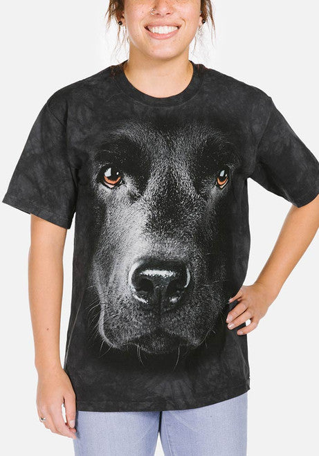 Black Lab Face Tee- worn by model