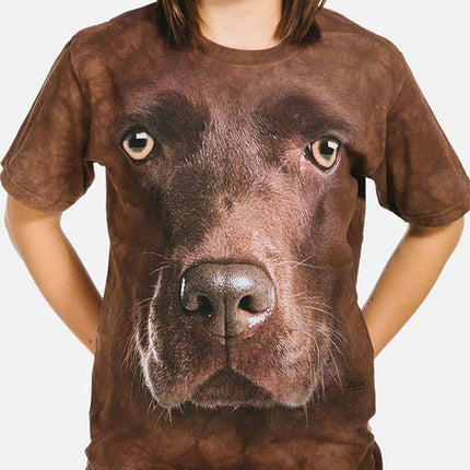 Chocolate Lab Face Tee- worn by model