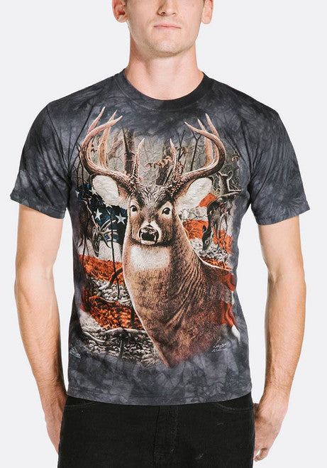 Patriotic Buck Tee- worn by model