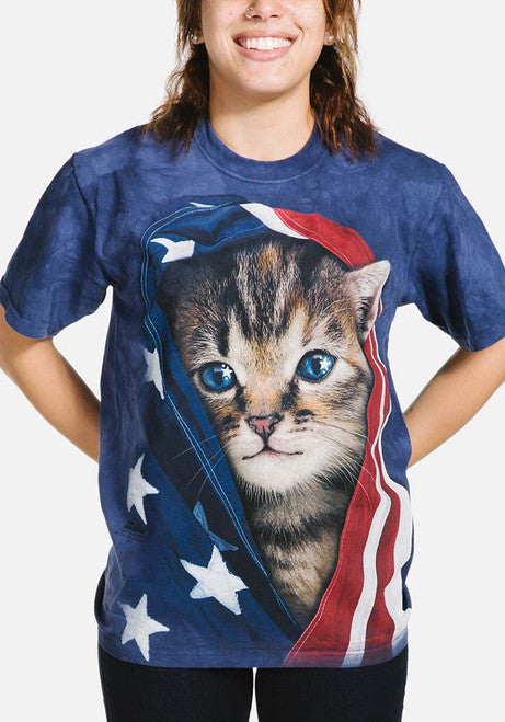 Patriotic Kitten Tee- worn by model
