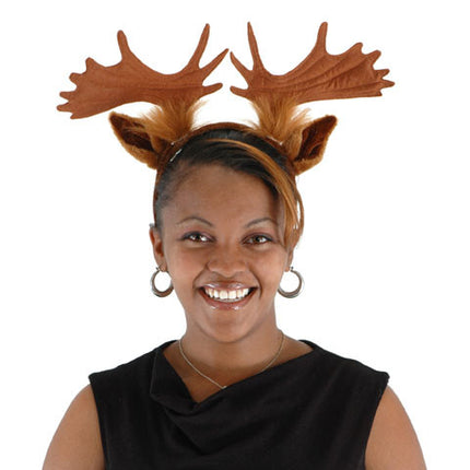 Moose Ears & Antlers Headband- worn by adult model
