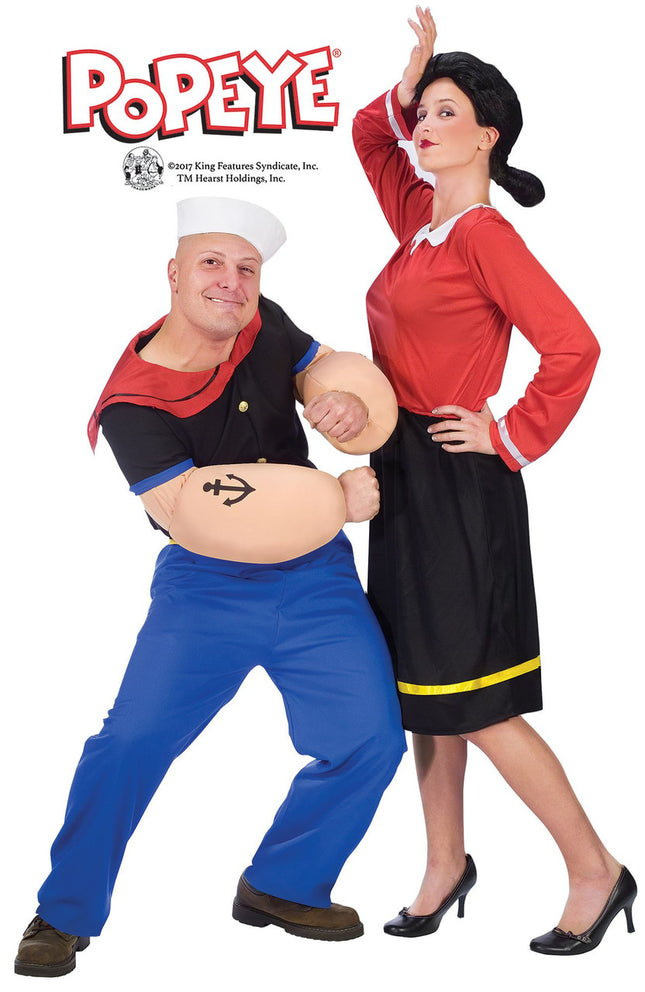 Popeye Adult Costume- with olive oyl