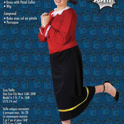 Popeye- Olive Oyl Costume- plus packaging