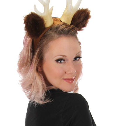 Deer Antlers & Ears Headband- worn by female model