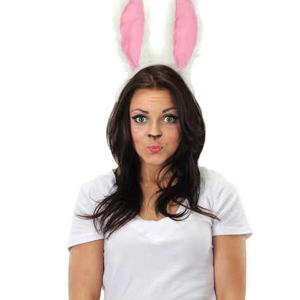 Sound Activated Moving Rabbit Ears Headband- worn by model