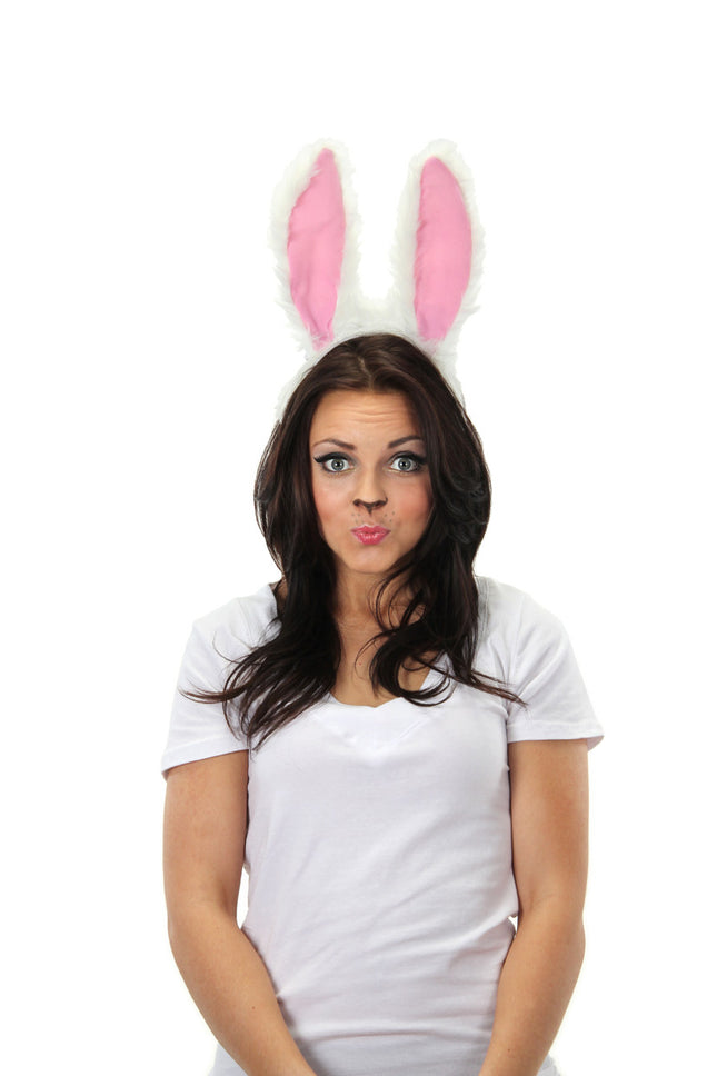Sound Activated Moving Rabbit Ears Headband- worn by model