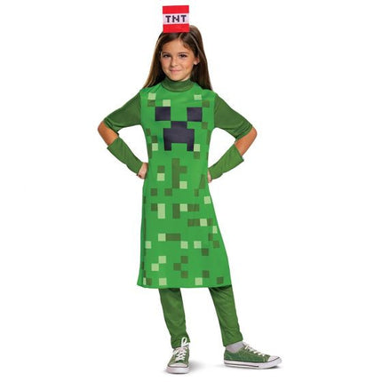 Minecraft Creeper Girl Classic Dress Costume- front view