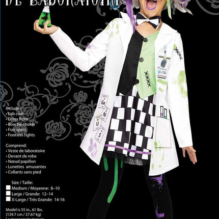 Lab Brat Scientist Costume- package