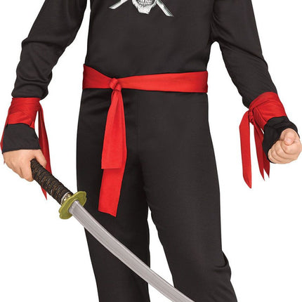 Black Skull Ninja Child Costume- front view