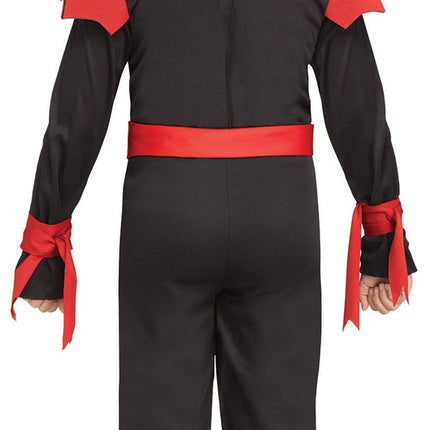 Black Skull Ninja Child Costume- back view