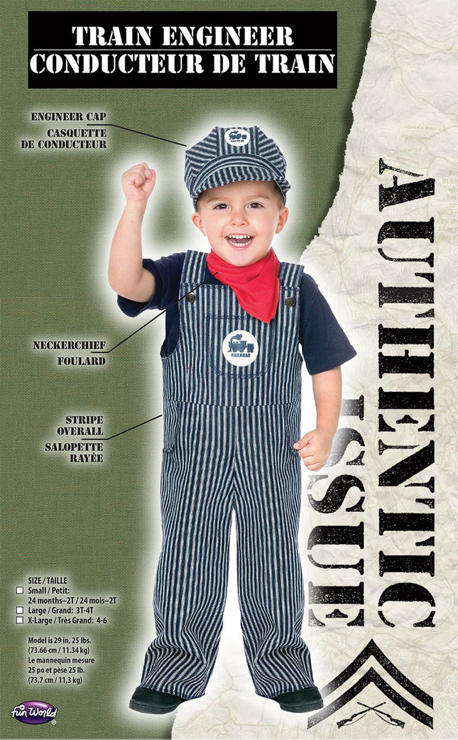Train Engineer Toddler Costume- packaging
