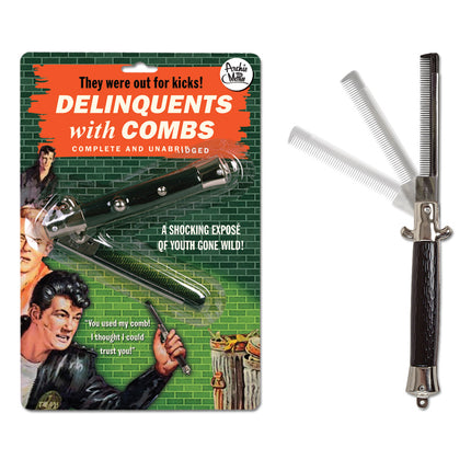 Folding Pocket Comb- outside and inside of package