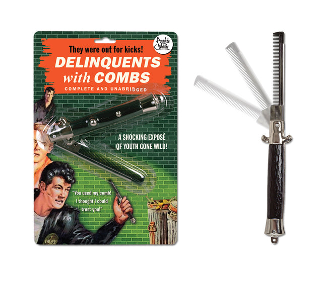 Folding Pocket Comb- outside and inside of package