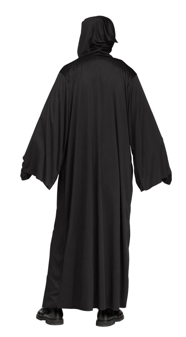 Black Hooded Robe- back view