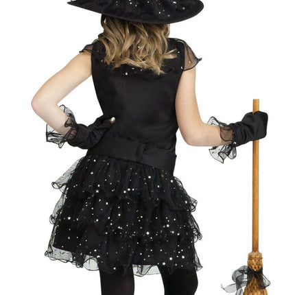 Glitter Witch Child Costume- back view