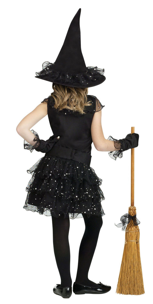 Glitter Witch Child Costume- back view