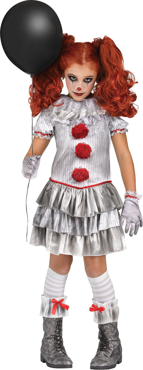Girl's Carnevil Clown Costume- front view