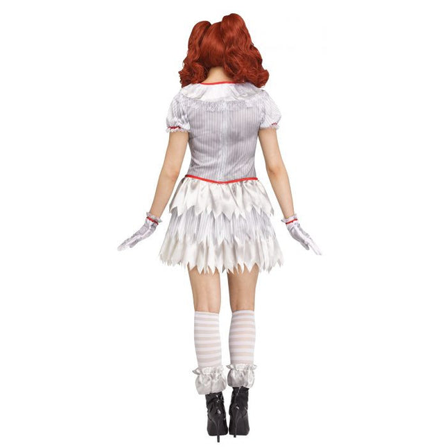 Women's Carnevil Clown Costume- back view