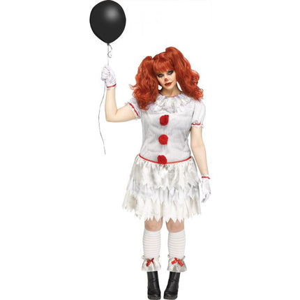 Women's Carnevil Clown Costume- plus, front view