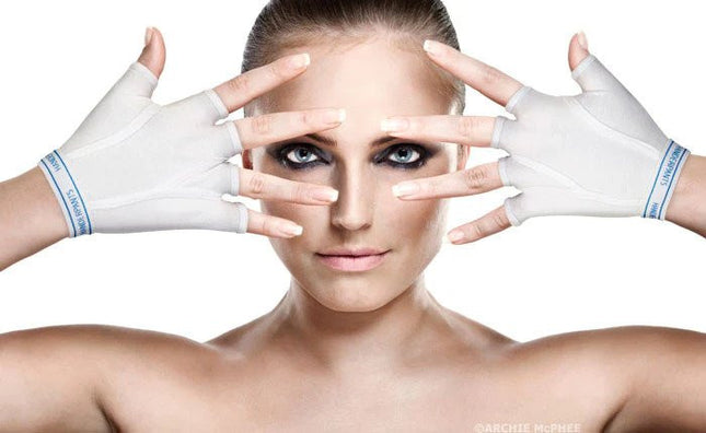 Handerpants Gloves- worn by model (woman)