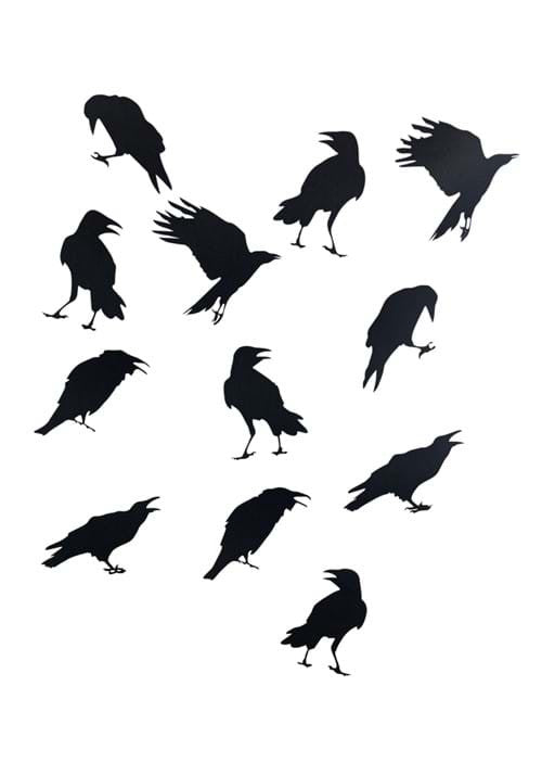 Crow Silhouette Stickers (12Pcs)