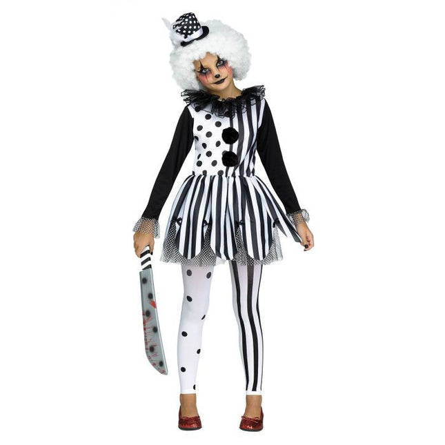 Killer Clown Girls' Costume- front view
