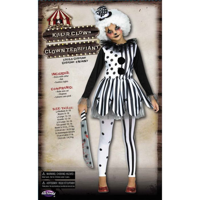 Killer Clown Girls' Costume- packaging