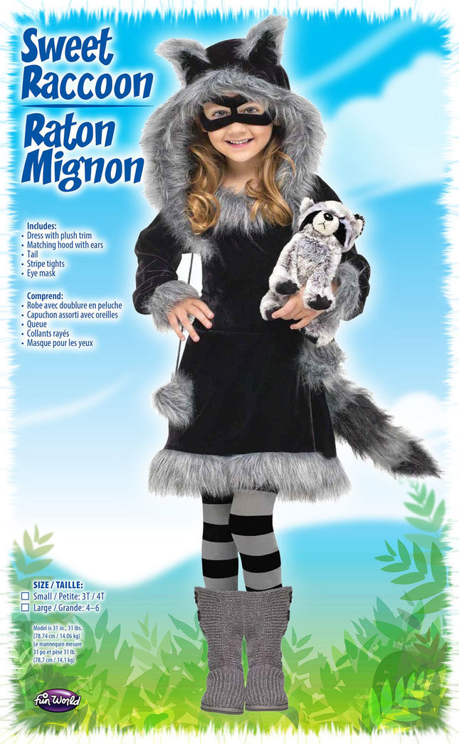 Sweet Raccoon Toddler Costume- packaging