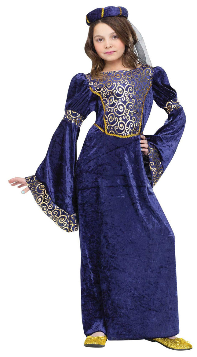 Renaissance Maiden Child Costume- front view