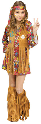 Peace & Love Hippie Child Costume- front view