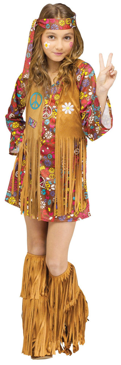 Peace & Love Hippie Child Costume- front view