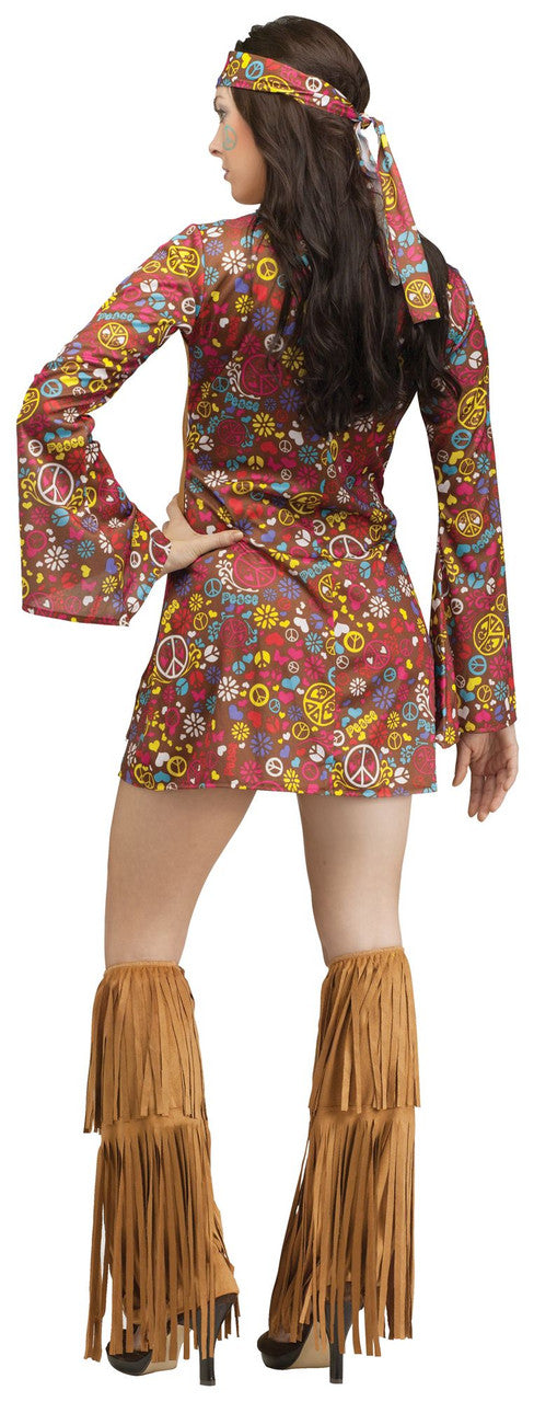 Peace & Love Hippie- back view