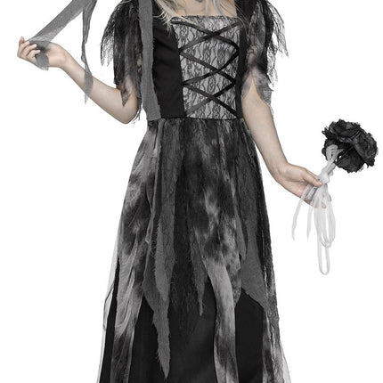 Cemetery Bride Child Costume- front view