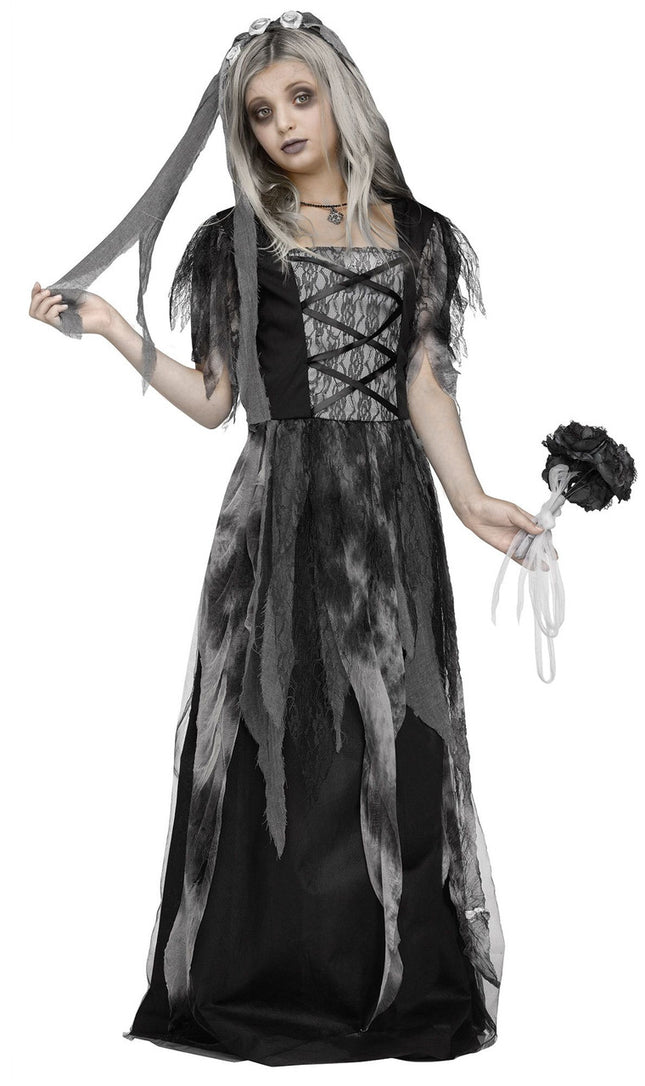 Cemetery Bride Child Costume- front view