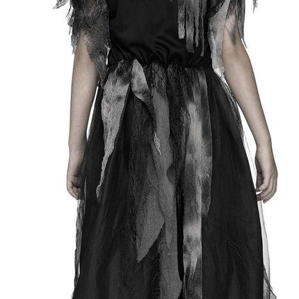 Cemetery Bride Child Costume- back view