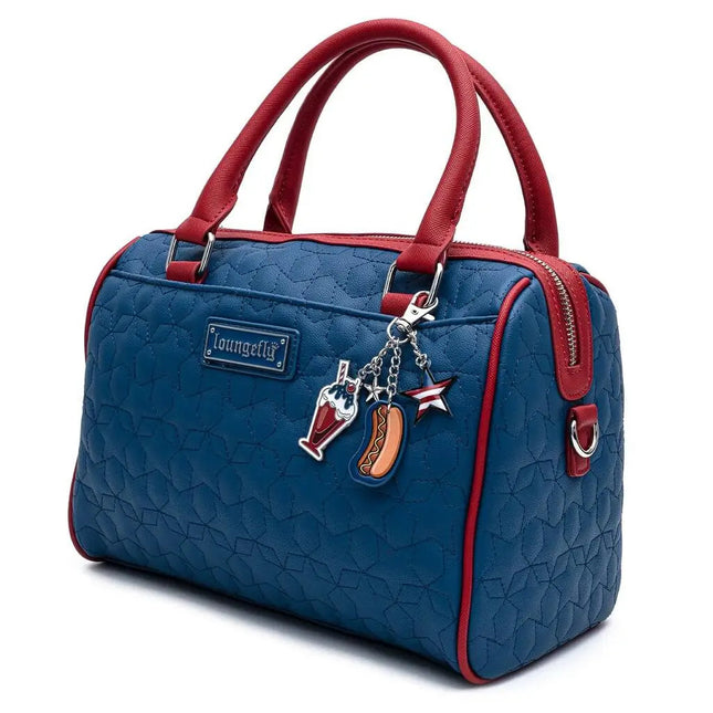 Quilted Americana Crossbody Bag- angled view