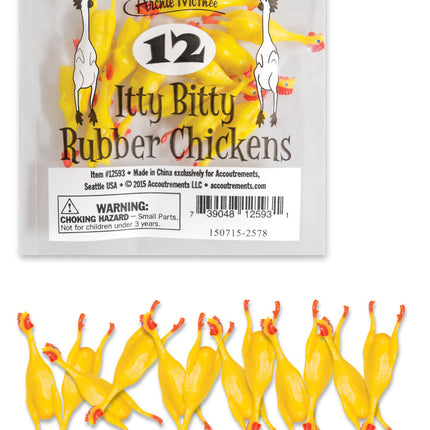 Itty Bitty Rubber Chickens