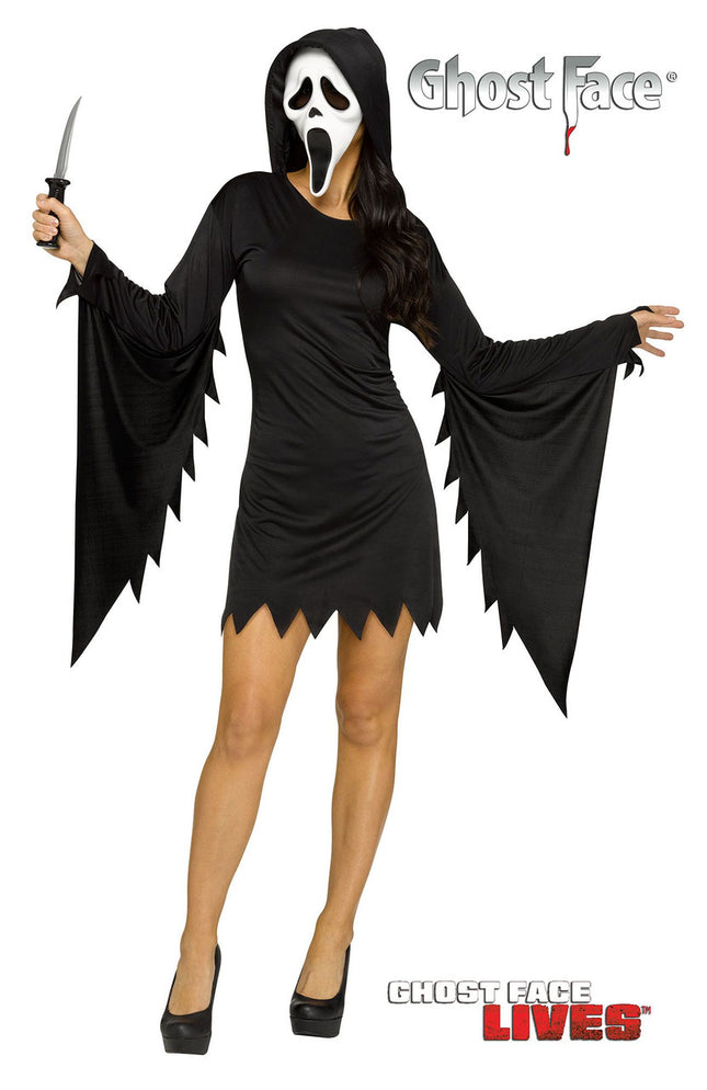 Ghost Face Glamour Costume- front view