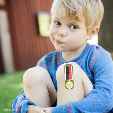 Bravery Bandage on boy's knee