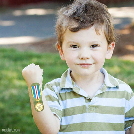 Bravery Bandages on boy's arm