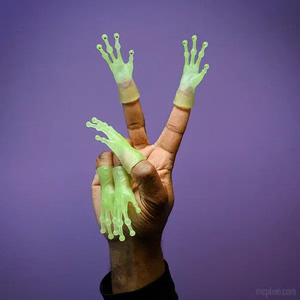 Glow In The Dark Alien Hand Finger Puppet