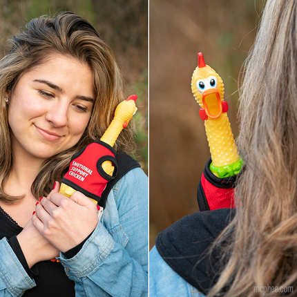 Emotional Support Chicken front back