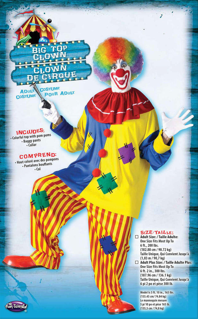 Big Top Clown Costume- packaging
