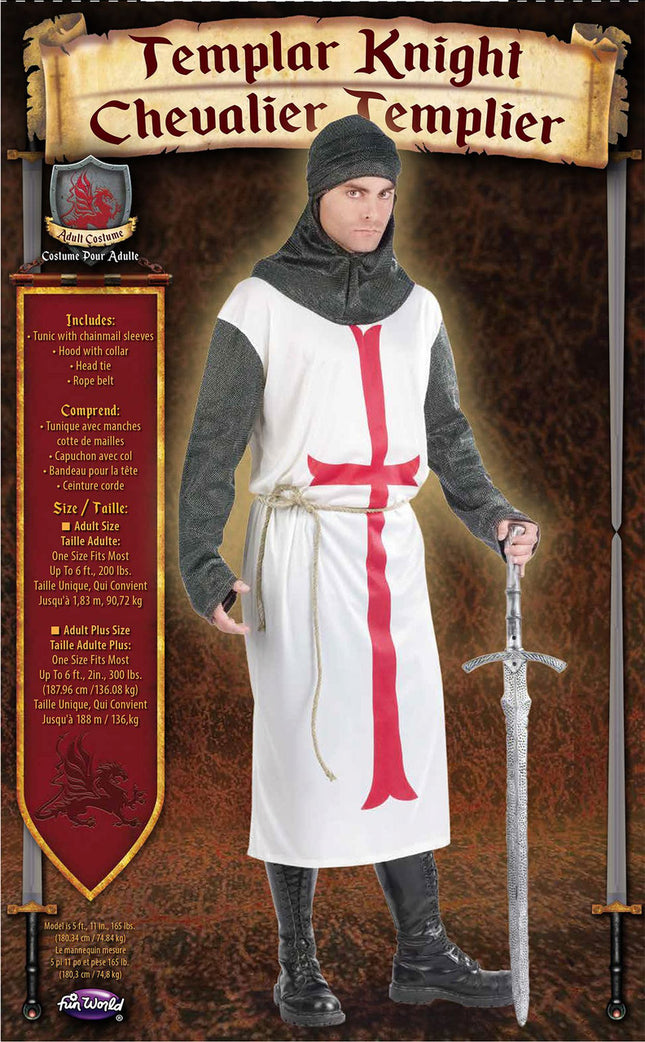 Templar Knight Adult Costume- packaging