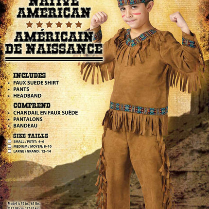 Native American Boy Costume- packaging