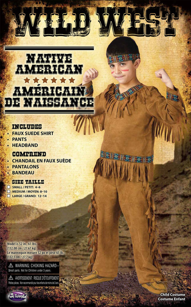 Native American Boy Costume- packaging
