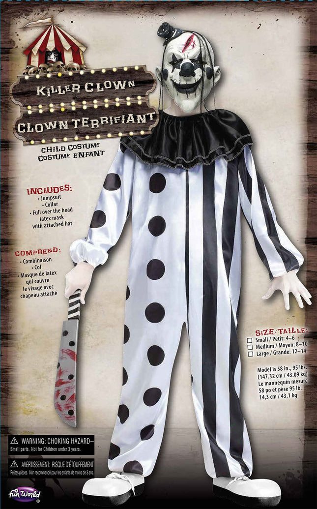 Killer Clown Child Costume- packaging