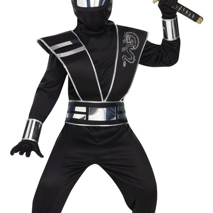 Silver Mirror Ninja Child Costume
