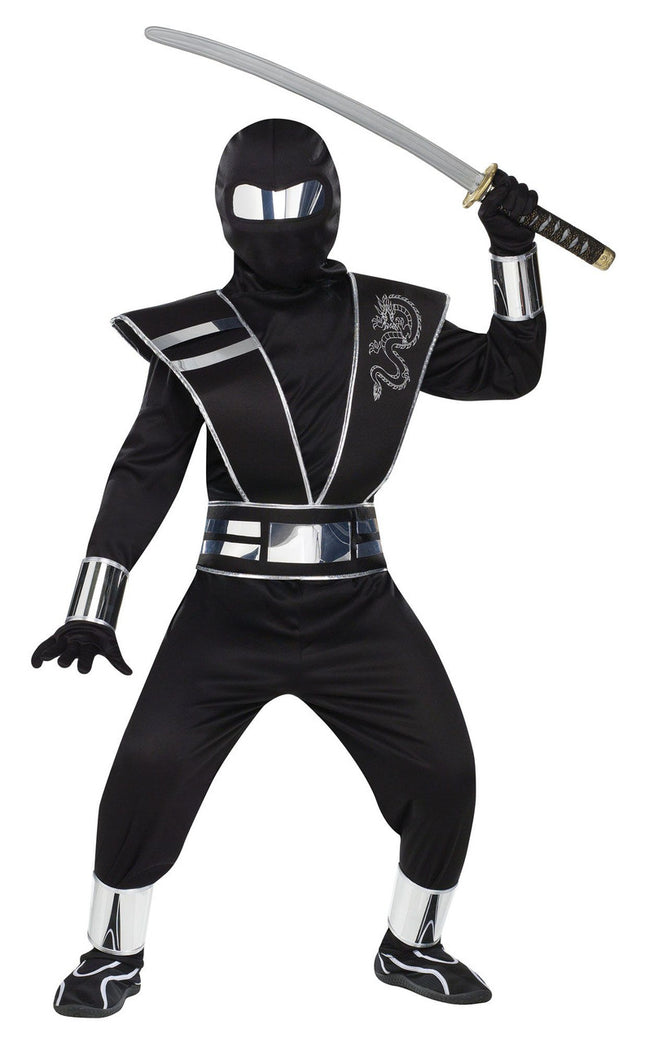 Silver Mirror Ninja Child Costume